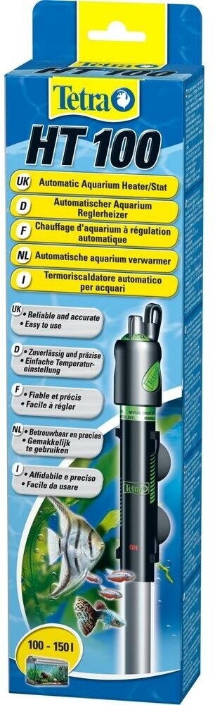 Нагреватель Tetra HT 100 Вт для аквариума 100-150 л (стеклянный, регулируемый)