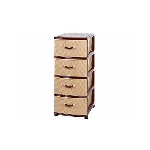 Комод elfplast Классика 4-х секционный бежевыйкоричневый сетка 40х48х98 см 067 3599₽