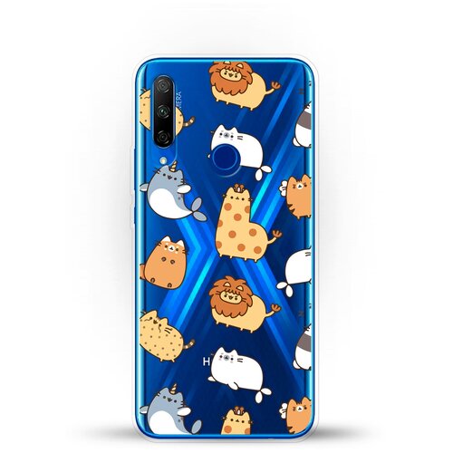 фото Силиконовый чехол котики на honor 9x premium andy & paul