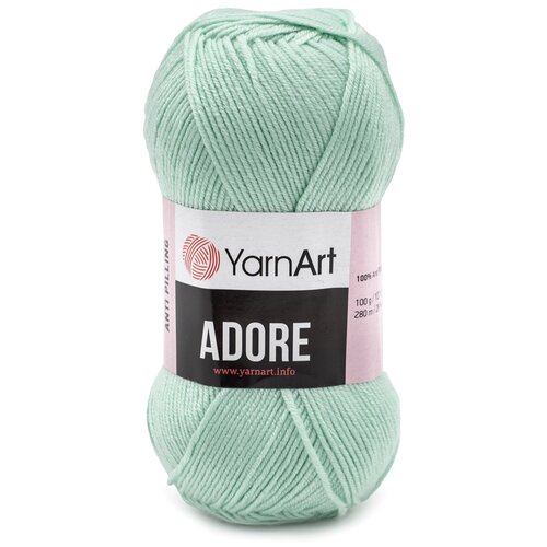 фото Пряжа для вязания yarnart 'adore' 100гр 280м (100% акрил с эффектом анти-пиллинга) (341 ментол), 5 мотков