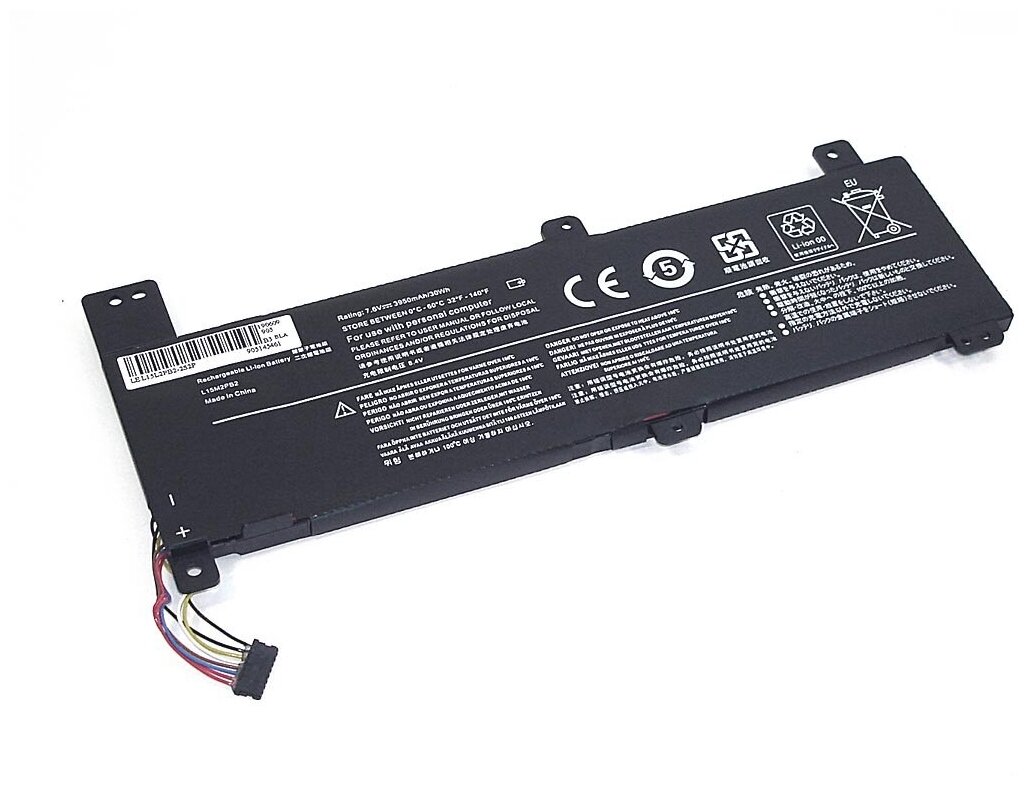 Аккумулятор OEM (совместимый с L15M2PB2, L15L2PB2) для ноутбука Lenovo 310-14IKB 7.6V 30Wh (3900mAh) черный