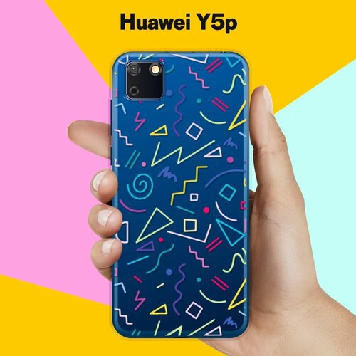 Силиконовый чехол Цветной узор на Huawei Y5p силиконовый чехол узор из котов на huawei y5p