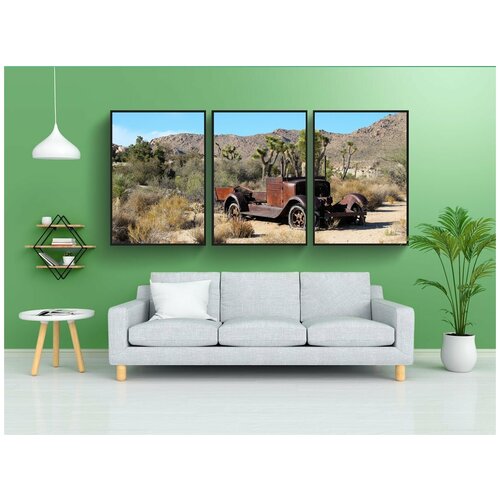 фото Набор модулных постеров для интерьера "старожил, крушение, ржавый" 60x90 см. в тубусе, без рамки lotsprints