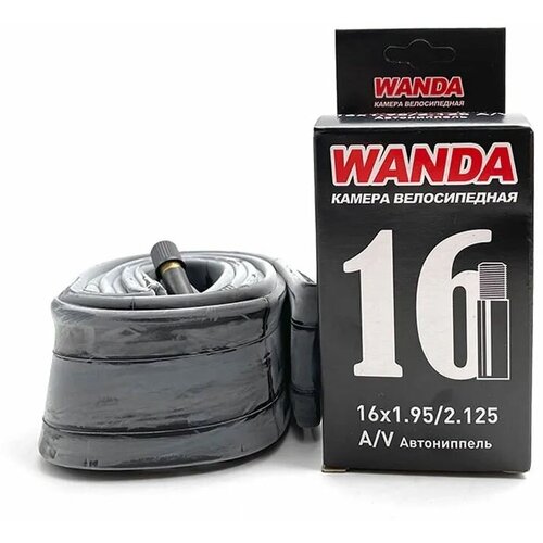 Камера для велосипеда 16 x1,95/2,125 A/V Wanda камера для велосипеда 28 х1 75 a v wanda инд упак