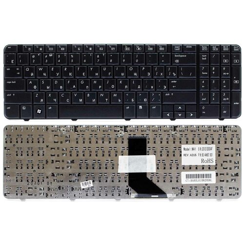 Клавиатура для ноутбука HP Pavilion G60 Compaq Presario CQ60 черная 1050₽