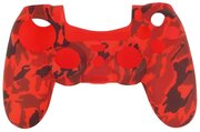 Защитный силиконовый чехол Controller Silicon Case для геймпада Sony Dualshock 4 Wireless Controller Camouflage Red (Камуфляж Красный) (PS4)