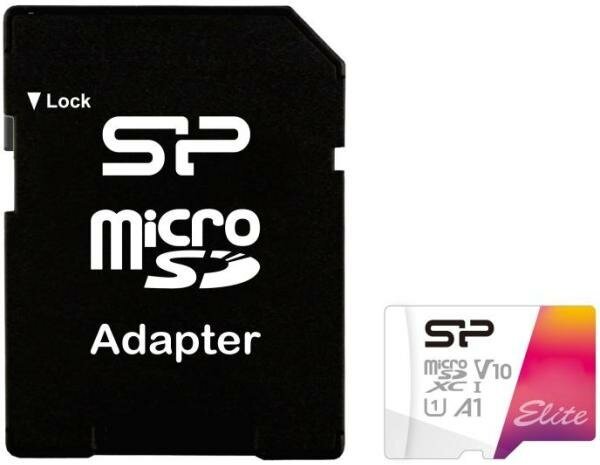 Флеш карта microSD 256GB Silicon Power Elite A1 microSDXC Class 10 UHS-I U3 100 Mb/s (SD адаптер)