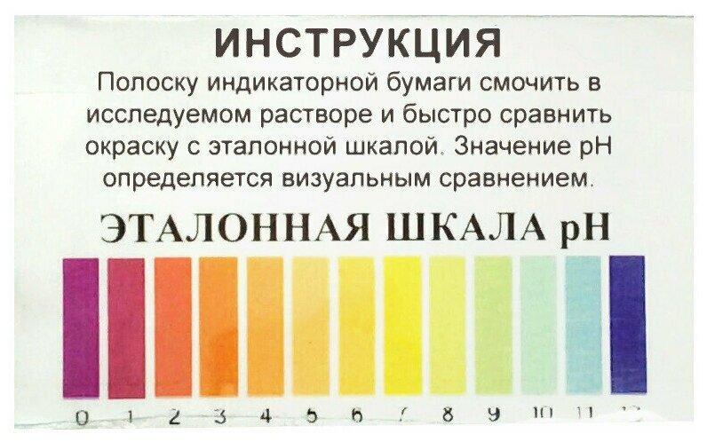 Бумага индикаторная универсальная рН 0 - 12 (100 Тест полосок)