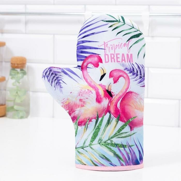 Варежка-прихватка «Tropical dream» 20х28 см 35% х/л 65% п/э ватин 250г/м2