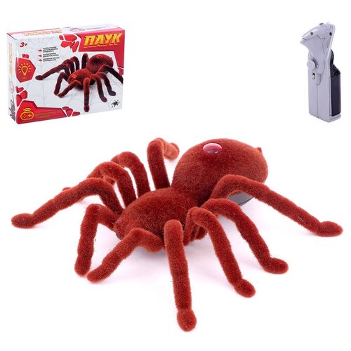 Паук радиоуправляемый «Тарантул», работает от батареек, световые эффекты edu toys паук на радиоуправлении тарантул