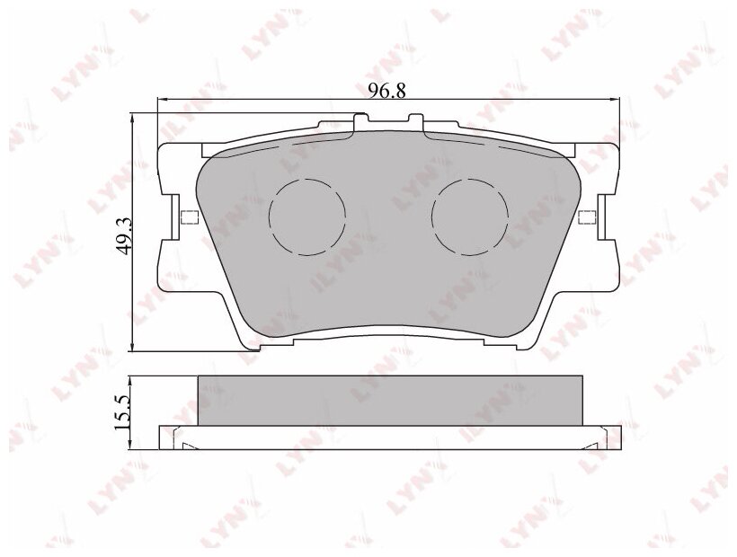 Колодки тормозные дисковые зад LYNXauto BD-7532