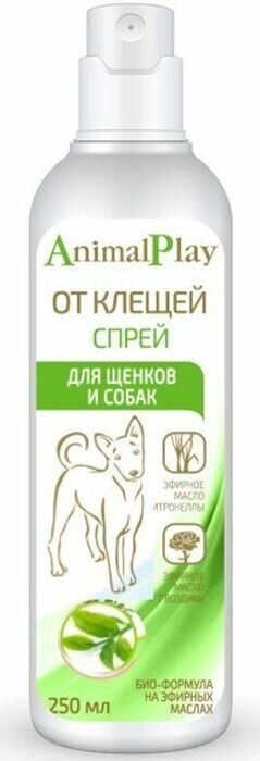 Animal Play спрей от блох и клещей репеллентный для щенков, собак, кошек, для домашних животных 1 уп.