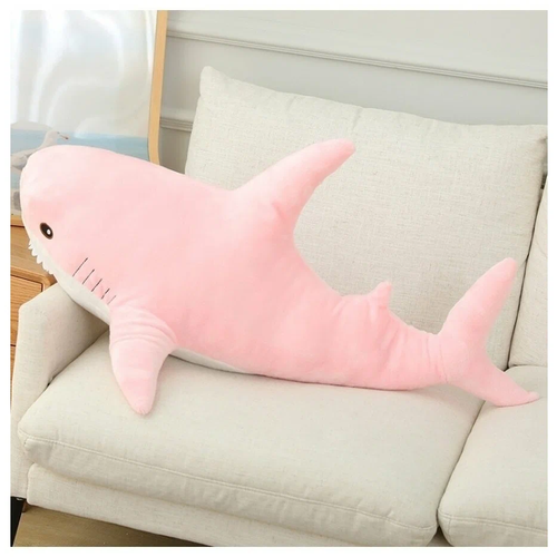 Мягкая игрушка-подушка Акула, розовый, 80 см