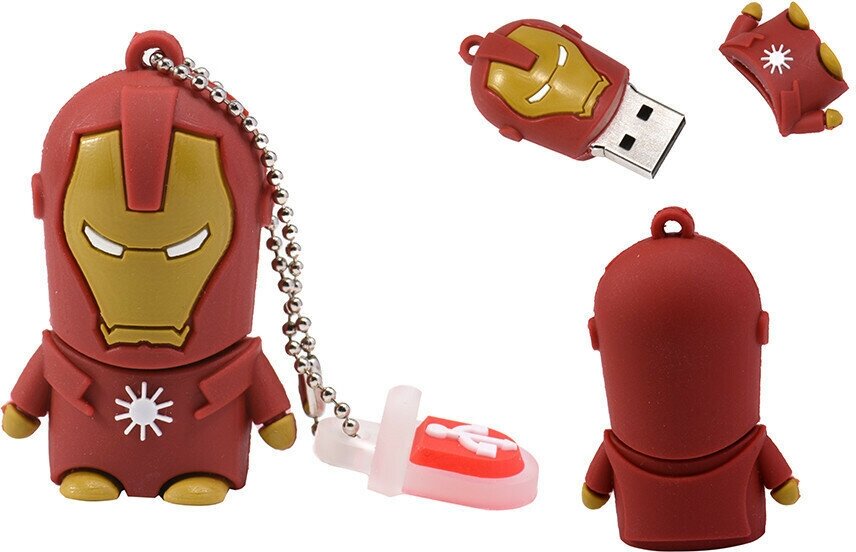 USB Флешка сувенирная подарочная железный человек 32 ГБ