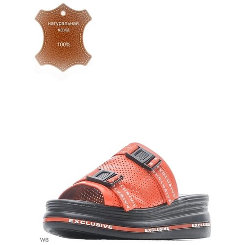 фото Шлепанцы , размер 37, красный allee belle