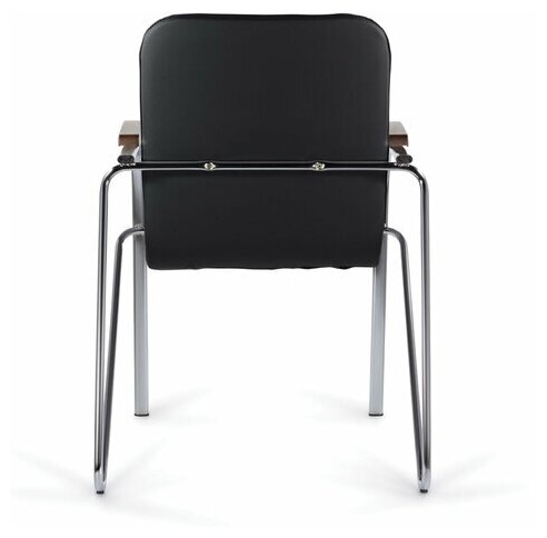 Компьютерное офисное кресло (стул) для приемных и переговорных Brabix Samba Cf-105 Box-2, хром, орех (D-8), черный, разобрано, 532761 - фотография № 12