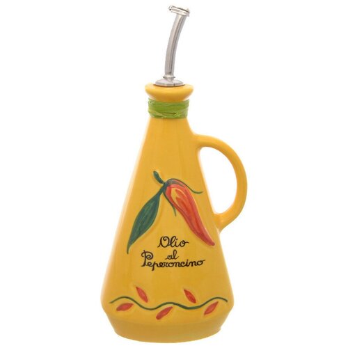 фото Бутылка для масла 750 мл 26,5 см artigianato ceramico by caroline "oliere classiche" жёлтая / 228491