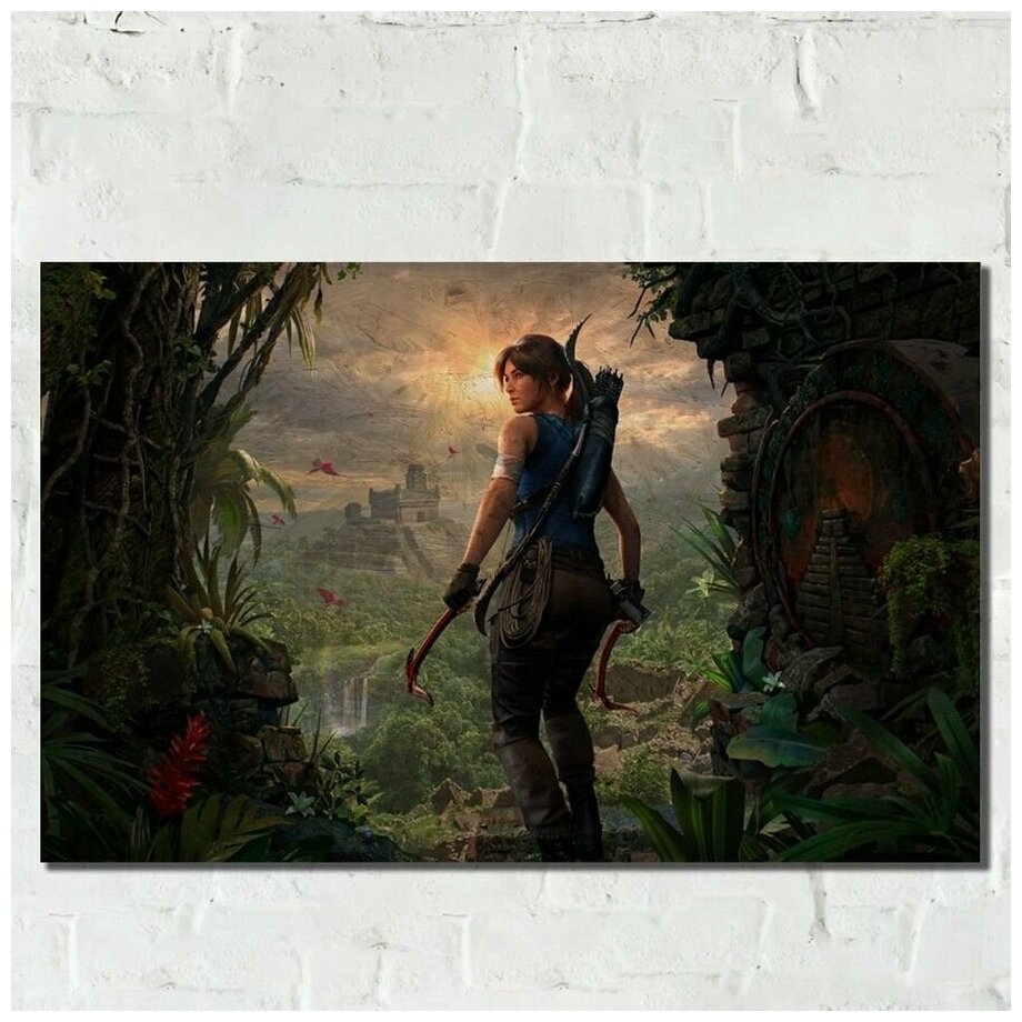 Картина интерьерная на рельефной доске, рисунок ОСП игра Shadow of the Tomb Raider - 11946