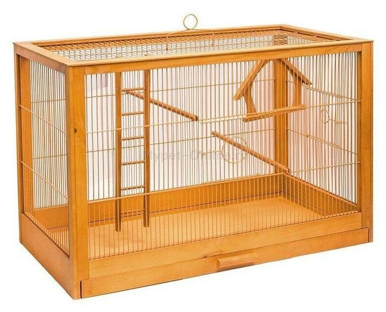 Клетка для птиц Дарэлл Ретро Кантри, размер 56х30х35см., клён - фотография № 2