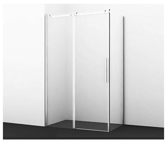 Душевой уголок, хром, прозрачное стекло, WasserKRAFT Dinkel 58R32