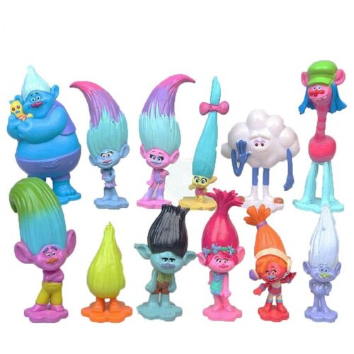 Набор фигурок из мультфильма Тролли - Trolls (12шт) игровой набор hasbro trolls тролли в закрытой уаковке