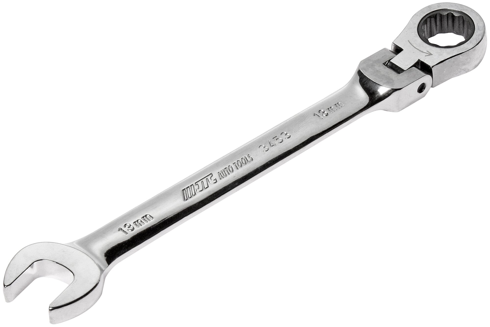 Ключ комбинированный трещоточный с подвижной головкой 13мм JTC /1/12/120 JTC-3453