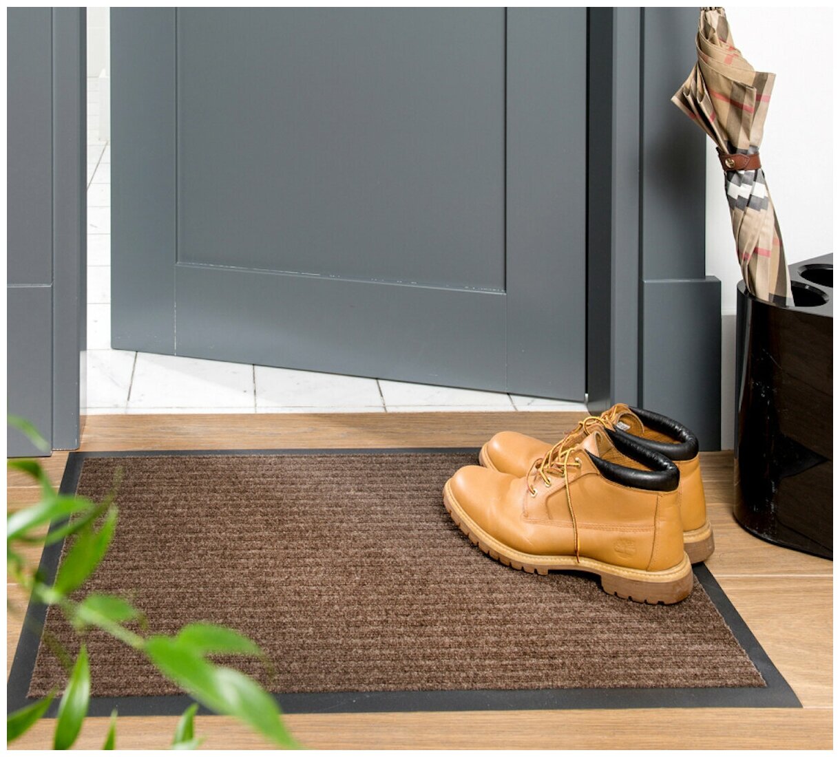 Коврик придверный Велий Техно коричневый 80*120