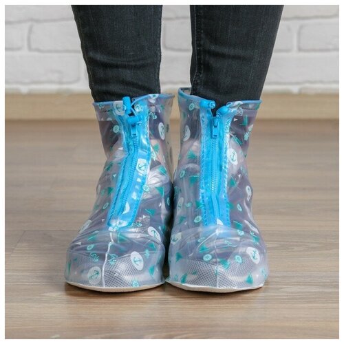 фото Чехлы для обуви "морская тема" размер m. одевается на размеры обуви 30-32. 4632124 сима-ленд
