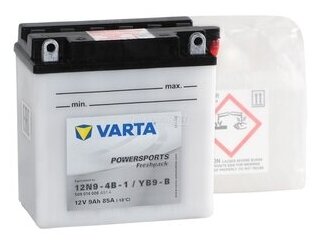 VARTA 509014009 509014009_аккумуляторная батарея! рус 9Ah 85A 136/76/134 B9-B moto\