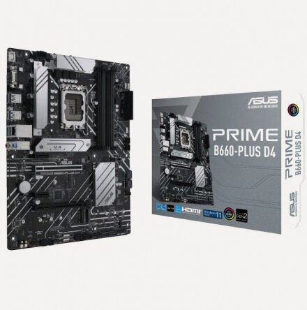 Изображение товара Материнская плата Asus PRIME B660-PLUS D4 (LGA1700, ATX)