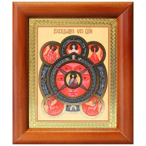 Всевидящее Око Господне, икона в деревянной рамке 8*9,5 см всевидящее око господне икона в резной рамке
