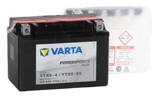 VARTA 508012014 508012014_аккумуляторная батарея! рус 8Ah 135A 152/88/106 TX9-BS POWERSPORTS AGM moto\ 1шт