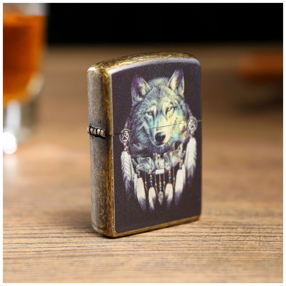 Подарки Дуговая USB зажигалка Волчий дух