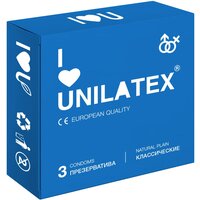 Unilatex / Презервативы Unilatex Natural Plain 3 шт, классические.