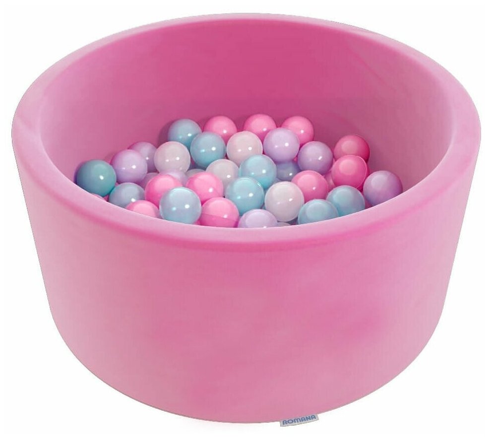 Сухой бассейн Easy ДМФ-МК-02.53.03 Розовый с розовыми шариками