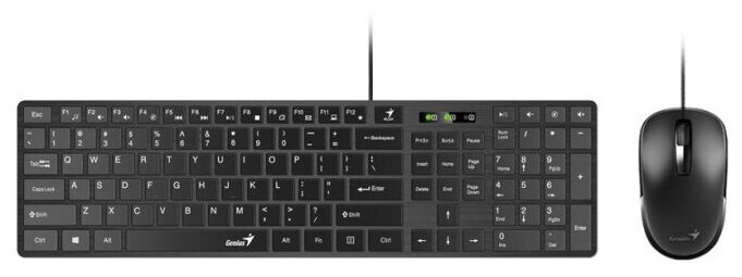 Набор клавиатура+мышь Genius SlimStar C126 (USB), Black (31330007402)