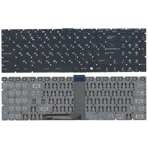 Клавиатура для ноутбука MSI GT72 GS60 GS70 GP62 GL72 GE72 черная с белой подсветкой клавиатура для msi ge62 ge72 p n v143422gk1 s1n 3eru2u1 sa0