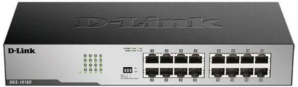 Коммутатор D-Link DGS-1016D неуправляемый 16 портов 10/100/1000Base-T