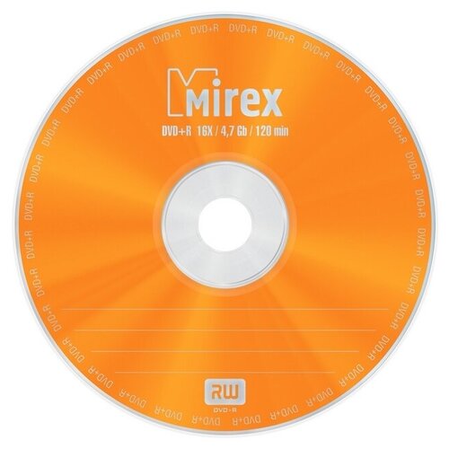 диск dvd r mirex brand 16x 4 7 гб cake box 10 шт Носители информации DVD+R, 16x, Mirex, Cake/50, UL130013A1B