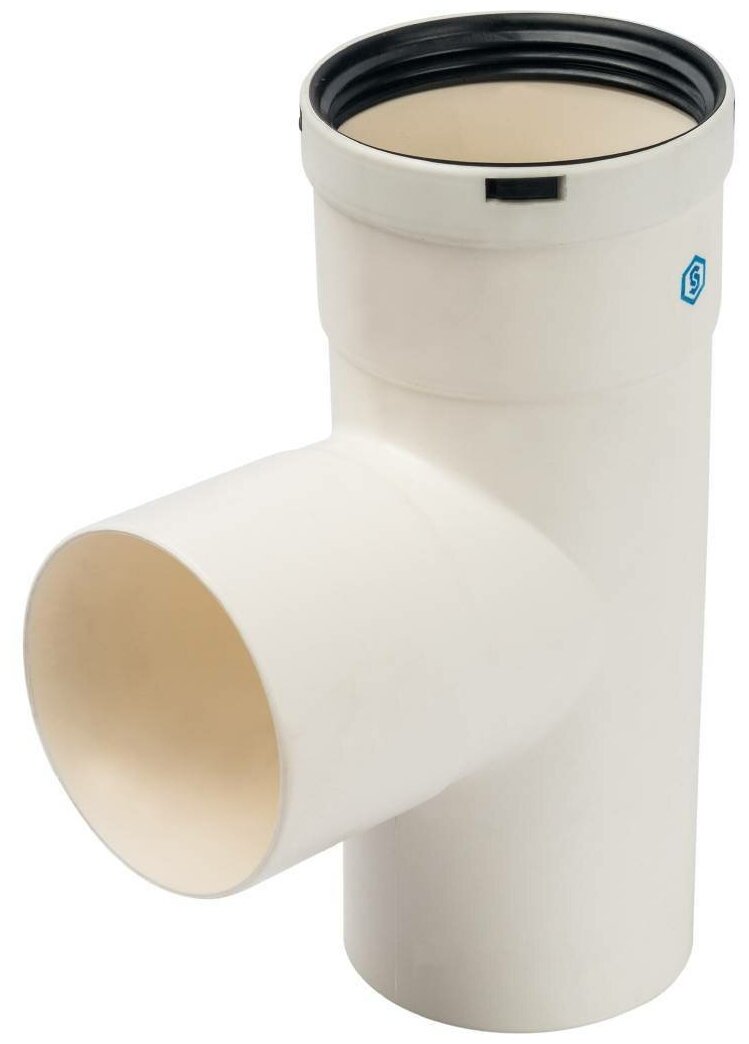фото Stout Элемент дымохода конденсац. тройник T образн Ø80 п/п/м PP- FE