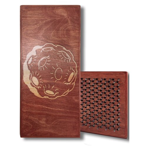 фото Доска садху белая космос - 244, размер 31x14, шаг гвоздей 10 мм чакра