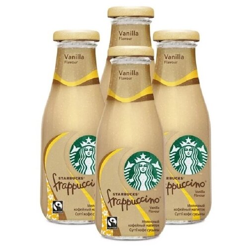 Молочный кофейный напиток Starbucks Frappuccino Vanilla,  0.25 л 1852 г , 4 шт.