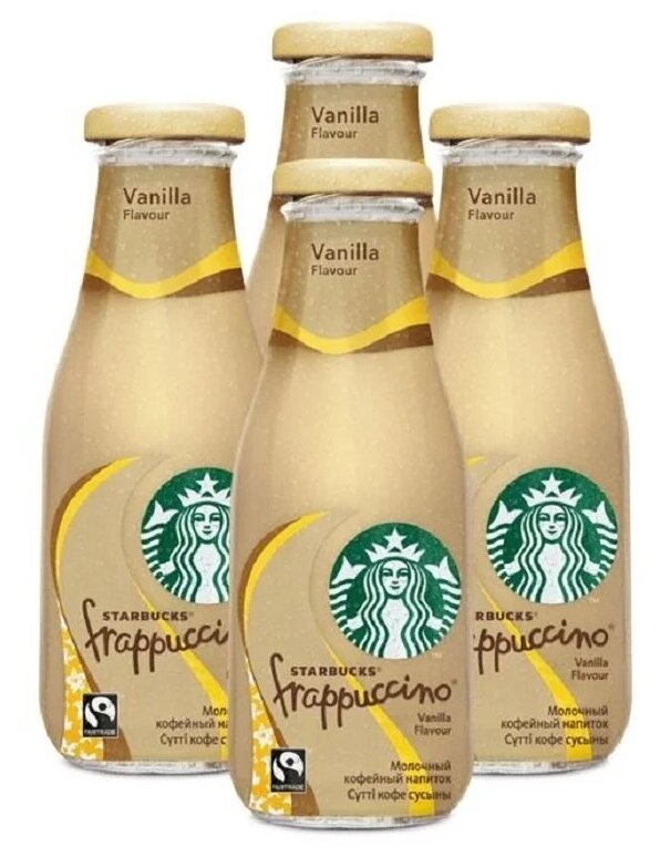 Молочный кофейный напиток Starbucks Frappuccino Vanilla, 0.25 л 1852 г , 4 шт. - фотография № 1