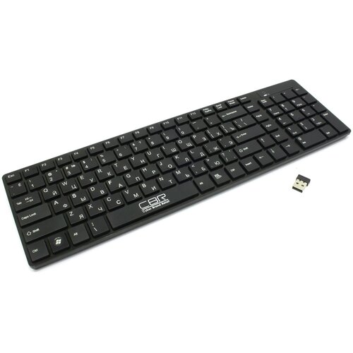 Клавиатура CBR KB 460WB Keyboard, USB передатчик, черная, беспроводная