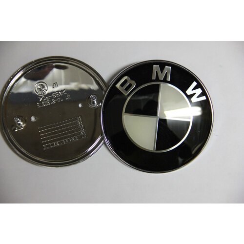 Эмблема BMW 73см черно-белая глянцевая 1шт для багажника и капота 750₽