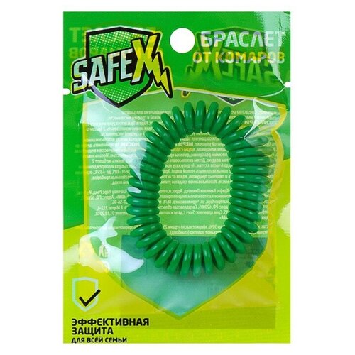 фото Safex браслет антимоскитный safex, пружинка, №1, зеленый, 1 шт.