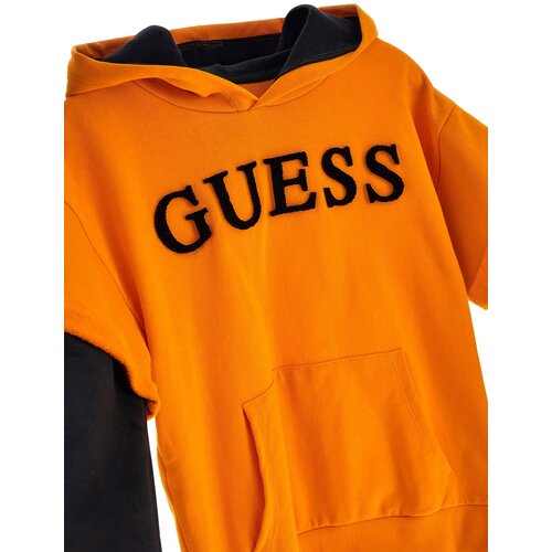 Худи GUESS, размер 14, желтый, зеленый