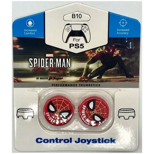 Накладки на стики для геймпада DualSense CQC Spider Man RedB10 (2 шт) (PS5)