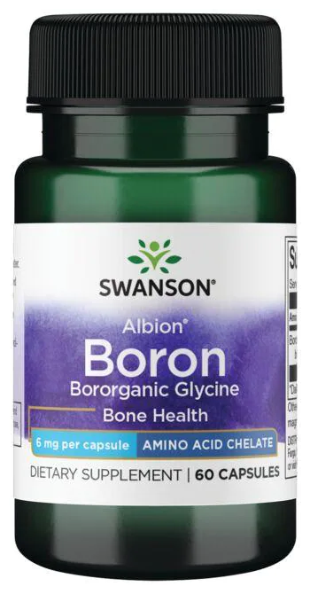 Swanson Albion Boron Bororganic Glycine (Бор из борорганического глицина) 6 мг 60 капсул