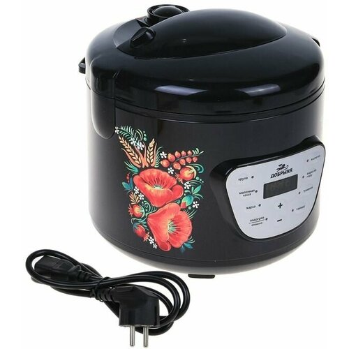Мультиварка Добрыня DO-1009 11 программ 4 л 1000 Вт черная маки 540900₽